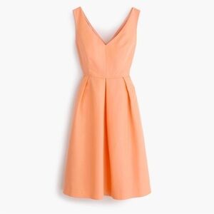 J Crew Kami Classic Faille Dress Light Nectar Peach Sleeveless Bridesmaid size 2